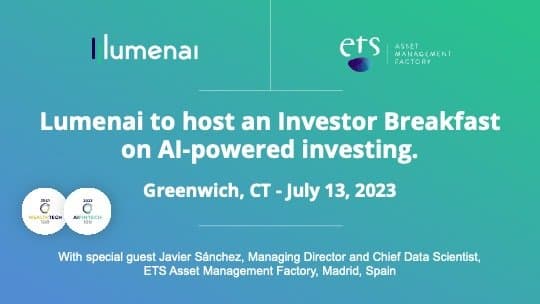 Lumenai hosts an Investor Breakfast in Greenwich on AI Investing