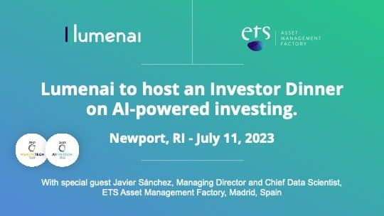 Lumenai hosts an Investor Dinner in Newport on AI Investing